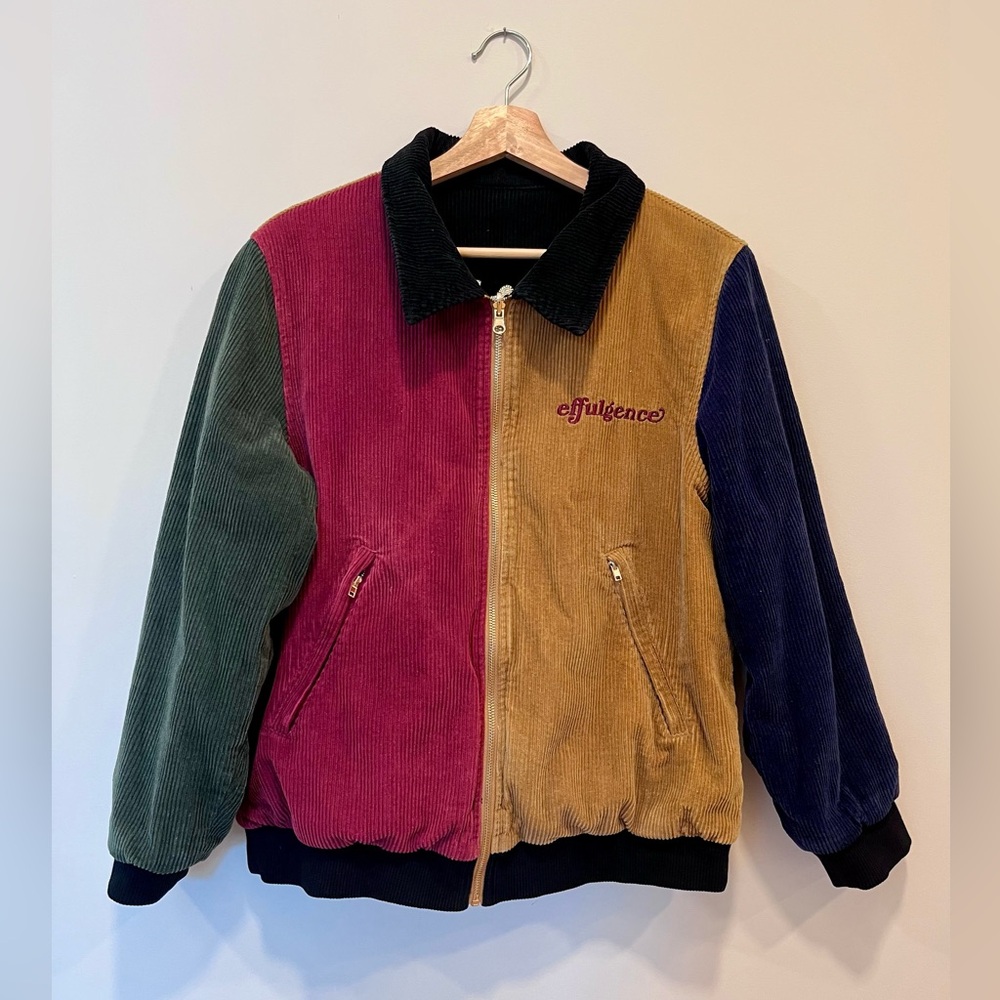 Effulgence reversible corduroy bomber jacket